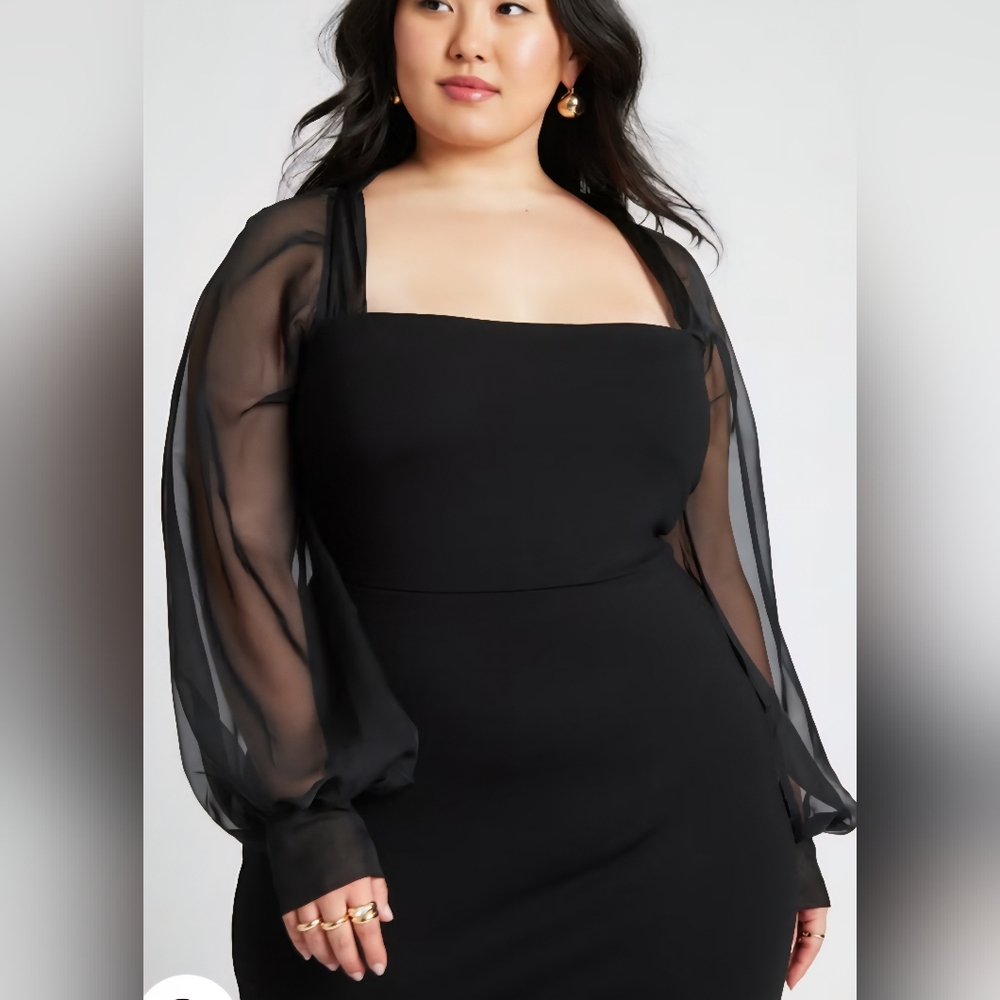 Eloquii Bolero Column Dress. New. Sz 26/28. Black - Picture 6 of 7